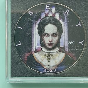Vampires Graphic 1oz. Silver  Colorized Round Silver Eagle Limited